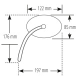 Rétroviseur de guidon HIGHSIDER pro Ferrara 2-XL - noir - l'unité