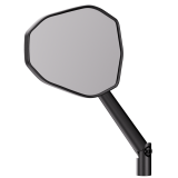 Rétroviseur de guidon HIGHSIDER pro Victory -X – noir mat – à l'unité