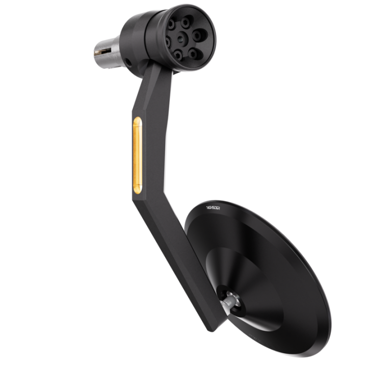 Rétroviseur d'embout de guidon HIGHSIDER pro Montana-Rim avec clignotant LED – à l'unité