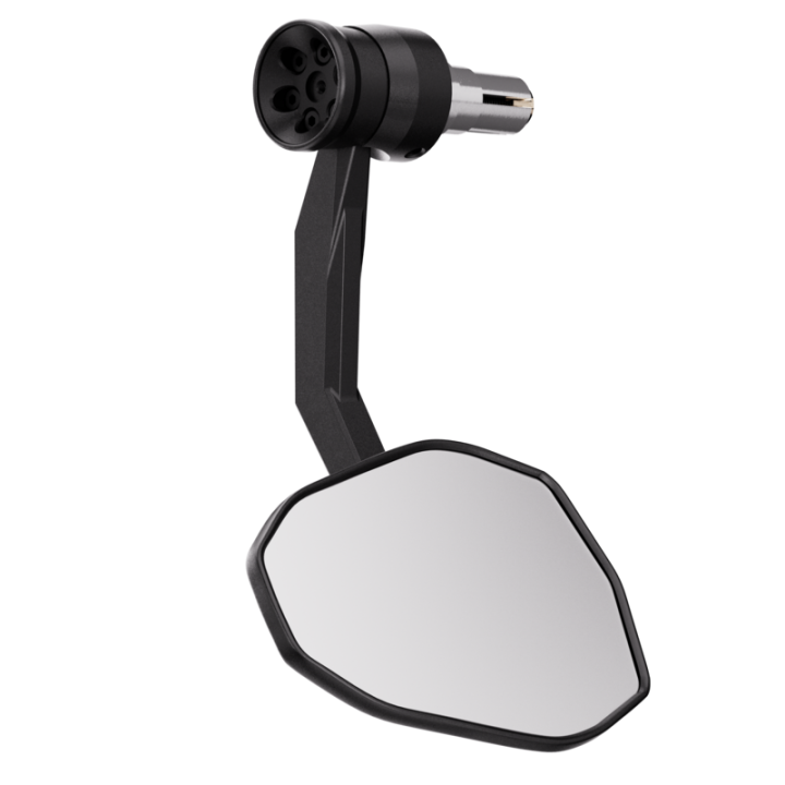 Rétroviseur d'embout de guidon HIGHSIDER pro Stealth-Rim X7 avec clignotant LED – noir mat – à l'unité
