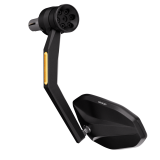 Rétroviseur d'embout de guidon HIGHSIDER pro Stealth-Rim X7 avec clignotant LED – noir mat – à l'unité