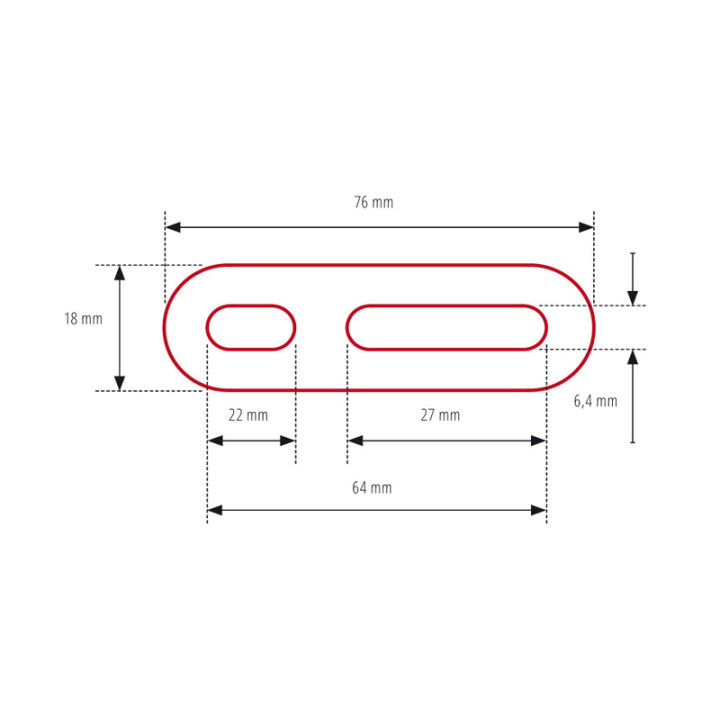 Adaptateur de rétroviseur carénage HIGHSIDER pro avec cache - long