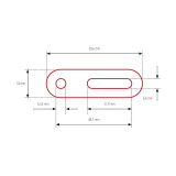 Adaptateur de rétroviseur carénage HIGHSIDER pro avec cache - court