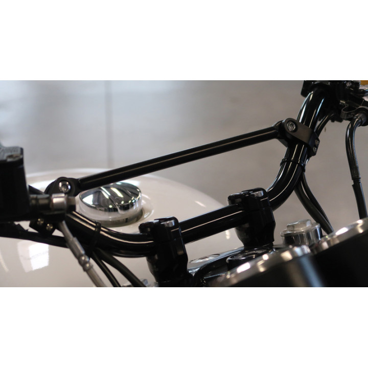 HIGHSIDER pro Cross-Bar ST02 Aluminium Handlebarstrut, one-piece clamp, Black pearl blasted