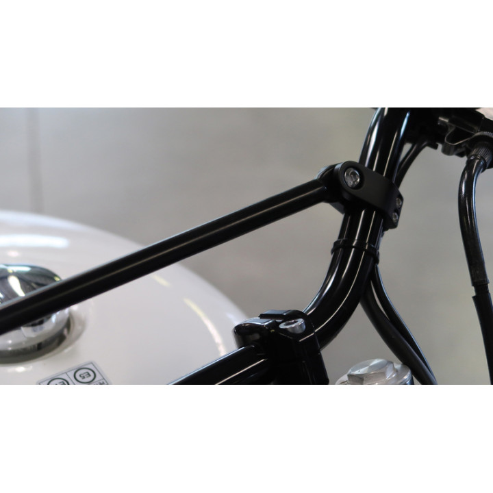 HIGHSIDER pro Cross-Bar ST02 Aluminium Handlebarstrut, one-piece clamp, Black pearl blasted