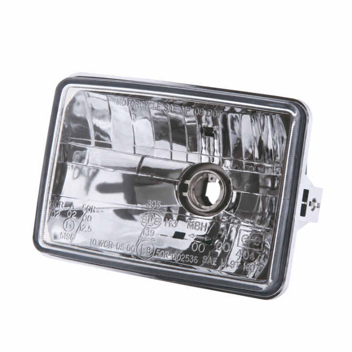 Optique de phare H4 HIGHSIDER smart 130 x 90 mm, verre transparent avec feu de position, homologuée E - 1 pièce