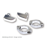Jeu de supports de clignotant M8 HIGHSIDER pro - 35-37 mm - chromé