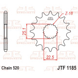 Kit chaîne EK/JT 520SRX2 17/41 - couronne standard