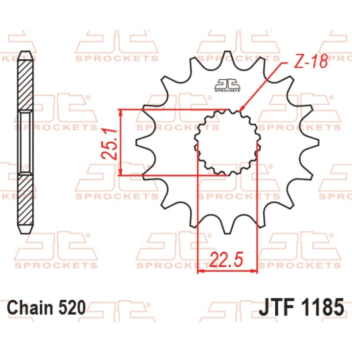 Kit chaîne EK/JT 520SRX2 17/41 - couronne standard