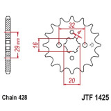 Kit chaîne EK/JT 428ZVX 14/51 - couronne standard