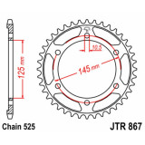 Kit chaîne EK/JT 525SRX2 16/44 - couronne standard