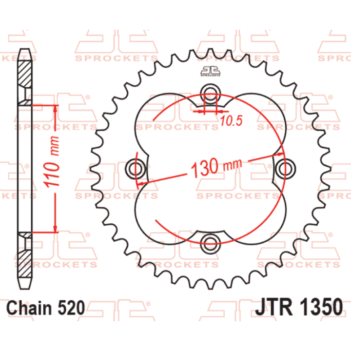 Kit chaîne EK/JT 520 SRX2 - 14/38-94 - Couronne acier standard