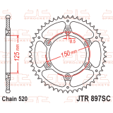 Kit chaîne EK/JT 520 SRX2 - 15/48-114 - Couronne acier anti-boue