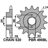Kit chaîne EK/PBR 520 RRX - 15/44-100 - Couronne acier standard