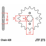 Kit chaîne EK/JT 428SR 13/37 - couronne standard
