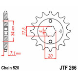 Kit chaîne EK/JT 520SRX2 13/50 - couronne anti-boue