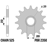Kit chaîne EK/PBR 525 H - 14/46-120 - Couronne acier standard