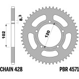 Kit chaîne EK/PBR 428 DEH - 12/47-132 - Couronne acier standard