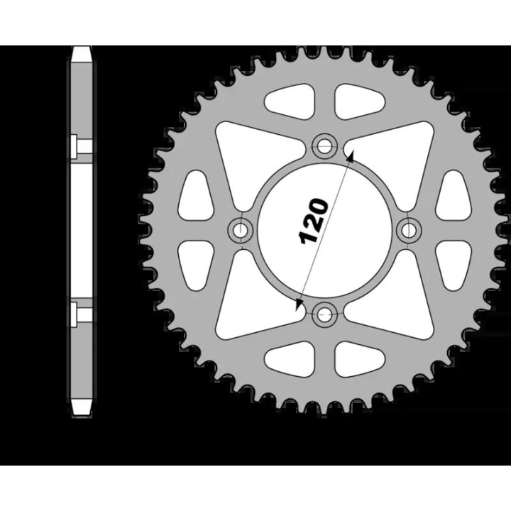 Kit chaîne EK/PBR 428 DEH - 11/50-132 - Couronne alu standard