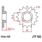 Kit chaîne EK/JT 520ZVX3 16/48 - couronne standard