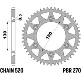 Kit chaîne EK/PBR 520 SRX2 - 14/49-114 - Couronne acier standard