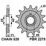 Kit chaîne EK/PBR 520 SRX2 - 13/49-112 - Couronne acier standard