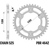 Kit chaîne EK/PBR 525 ZVX3 - 17/38-118 - Couronne acier renforcé