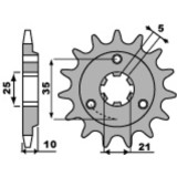 Kit chaîne EK/PBR 520 SRX2 - 15/47-116 - Couronne acier standard