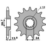 Kit chaîne EK/PBR 530 SRX2 - 17/42-110 - Couronne acier standard
