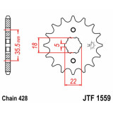 Kit chaîne EK/JT 428ZVX 14/50 - couronne standard