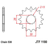 Kit chaîne EK/JT 530ZVX3 18/44 - couronne standard