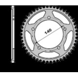 Kit chaîne EK/PBR 525 ZVX3 - 17/44-124 - Couronne acier standard