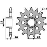 Kit chaîne EK/PBR 520 ZVX3 - 15/39-104 - Couronne acier standard