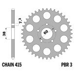 Kit chaîne EK/PBR 415 RR - 13/34-110 - Couronne acier standard