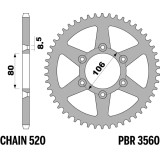 Kit chaîne EK/PBR 520 H - 15/45-112 - Couronne acier standard