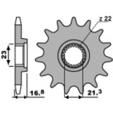 Kit chaîne EK/PBR 520 ZVX3 - 16/48-110 - Couronne acier standard