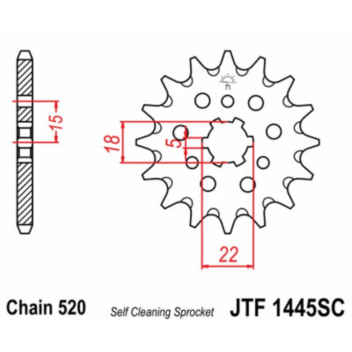 Kit chaîne EK/JT 520M3 12/48 - couronne ultra-light