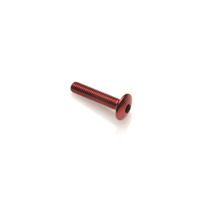 Vis tête bombée Lightech m4 x 25 ergal rouge | Oxmoto
