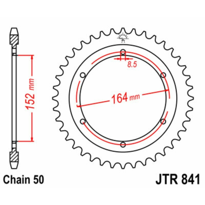 Kit chaîne EK/JT 530SRX2 16/42 - couronne standard