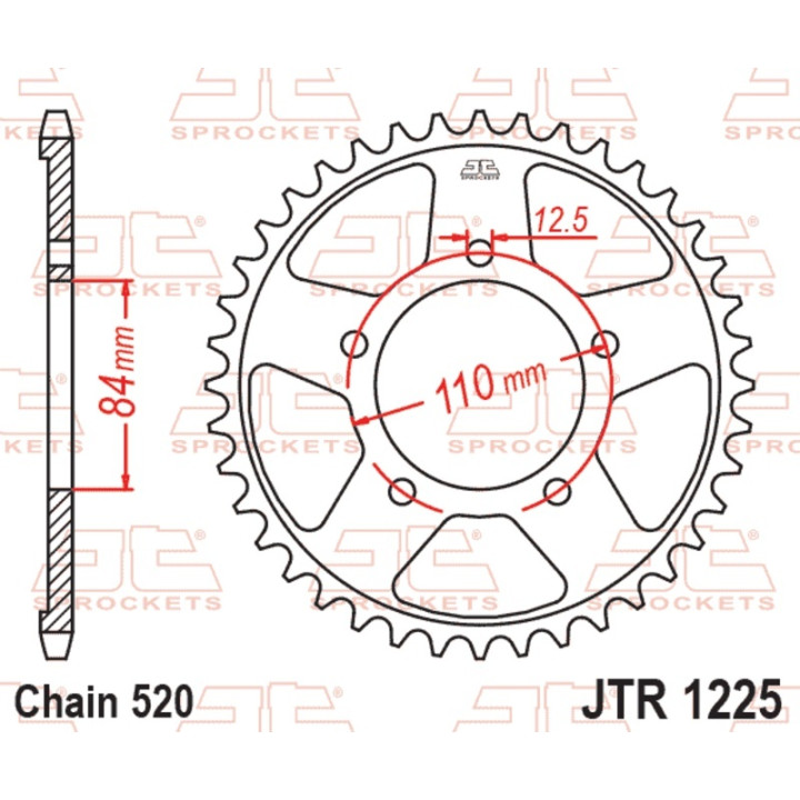 Kit chaîne EK/JT 520SRX2 15/40 - couronne standard