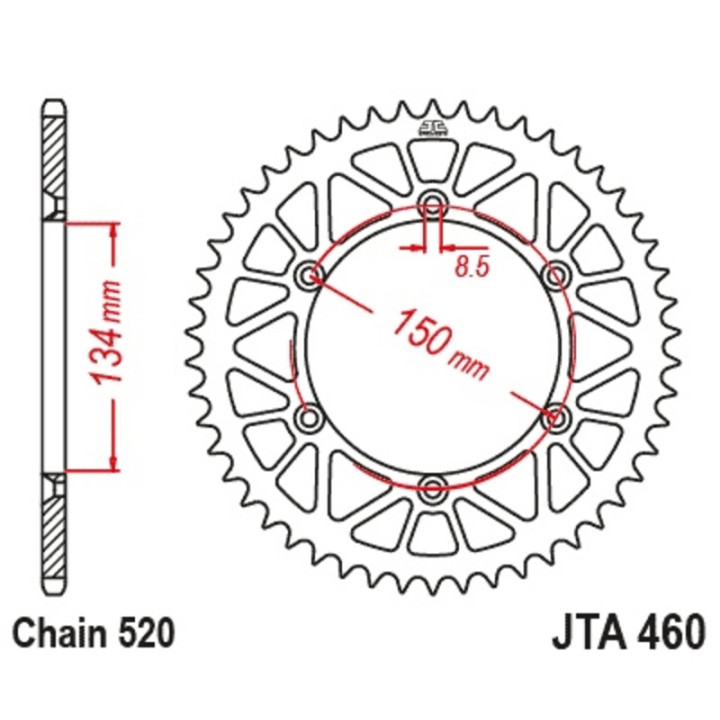 Kit chaîne EK/JT 520MRD7 14/50 - couronne ultra-light