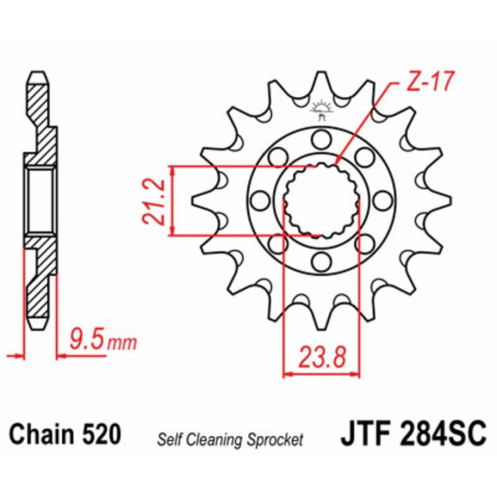 Kit chaîne EK/JT 520M3 13/48 - couronne ultra-light