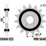 Kit chaîne EK/PBR 525 SRX2 - 15/47-116 - Couronne acier standard
