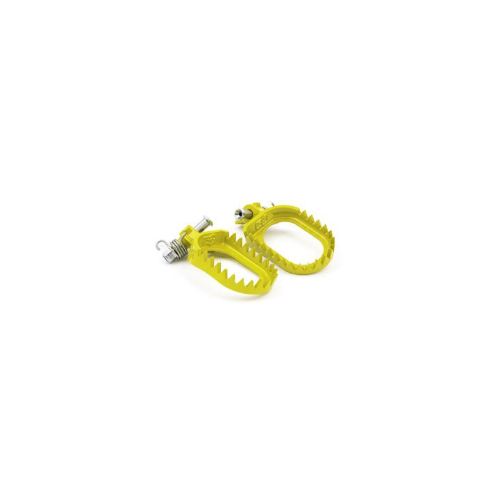 Repose-pied s3 punk acier jaune sherco | Oxmoto