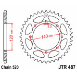 Kit chaîne EK/JT 520SRX2 17/44 - couronne standard