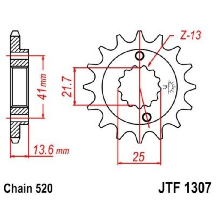 Kit chaîne EK/JT 520ZVX3 15/43 - couronne standard