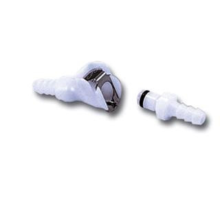 Raccord rapide MOTION PRO Ø6mm double blocage blanc | Oxmoto
