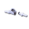 Raccord rapide MOTION PRO Ø6mm double blocage blanc | Oxmoto