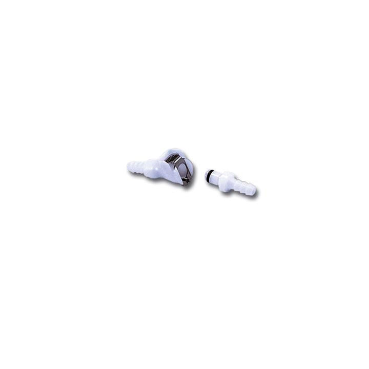 Raccord rapide MOTION PRO Ø6mm double blocage blanc | Oxmoto