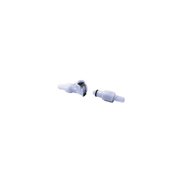 Raccord rapide MOTION PRO Ø8mm double blocage blanc | Oxmoto